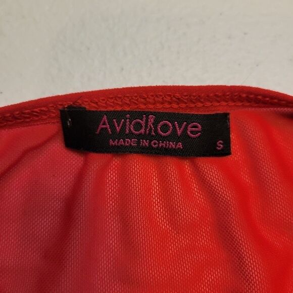 AVID Love Christmas Inspired Red Babydoll Negligee chemsie Lingerie - Picture 7 of 10